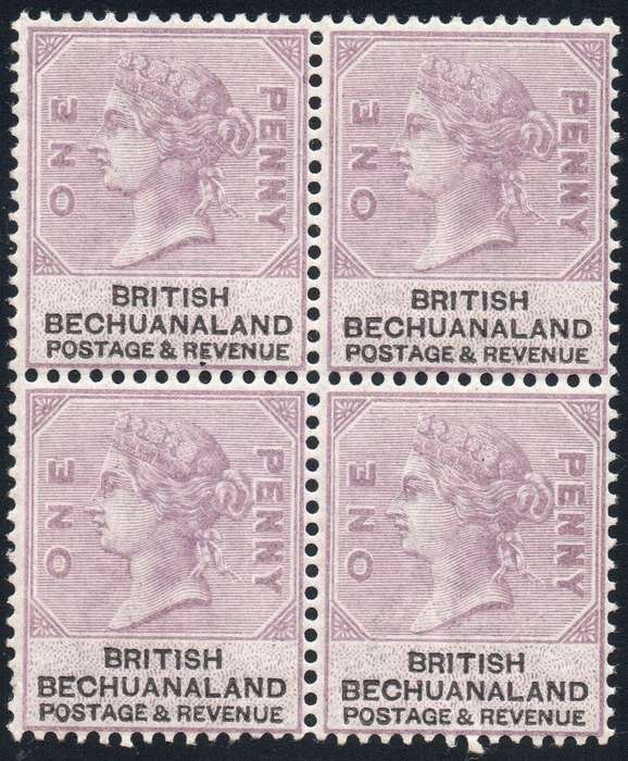 BRITISH BECHUANALAND 1867 SACC10 1d LILAC & BLACK BO4  UM/MM CV R2400