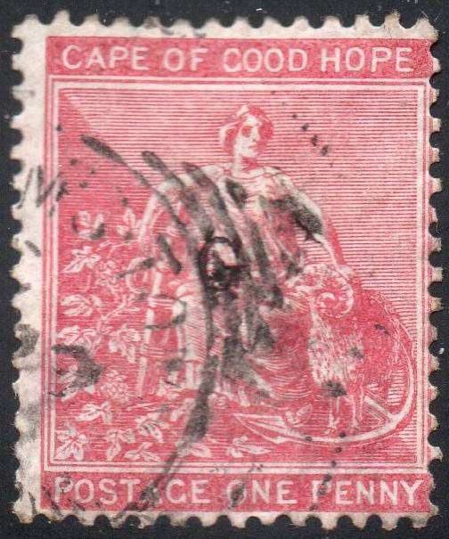 Griqualand West 4th PRINTING SG25 1d Carmine-red - VFU with o/p type 17