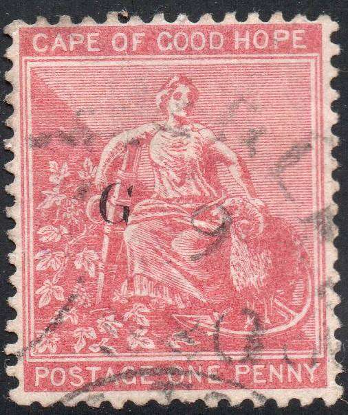 Griqualand West 4th PRINTING SG25 1d Carmine-red - VFU with o/p type 17