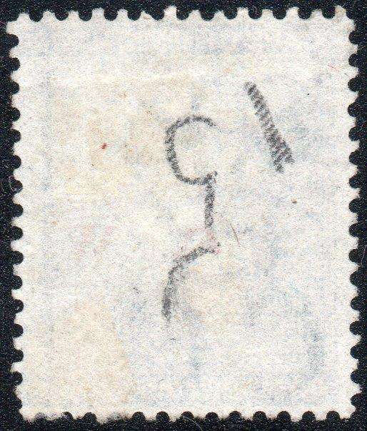 Griqualand West 1877 SG3 - 4d BLUE WITH O/P TYPE T1 IN RED - VFU CV £80+(2017)