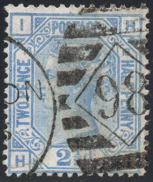 GREAT BRITAIN 1880 SG142 2½d BLUE (PLATE18) - VFU - CV £55+(2017)