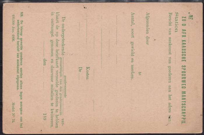 TRANSVAAL (ZAR) - ½d ''BRIEFKAART'' - UNUSED - SEE SCANS