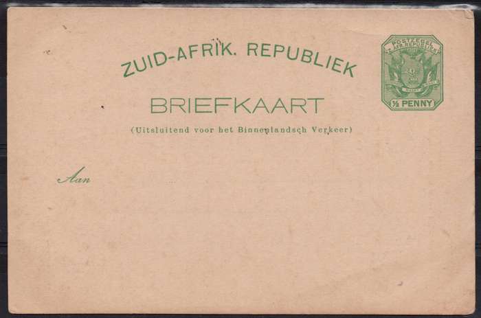 TRANSVAAL (ZAR) - ½d ''BRIEFKAART'' - UNUSED - SEE SCANS
