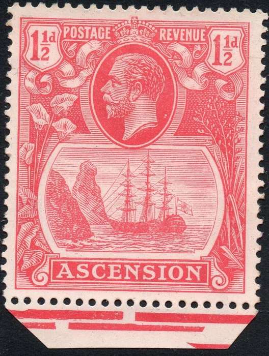 ASCENSION 1924-33 SG12 1½d ROSE-RED - MNG - CV £10+