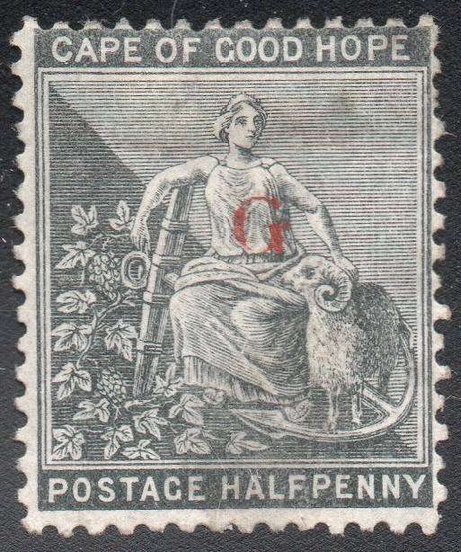 Griqualand West 1878 SG14 ½d Grey-Black with o/p type 15 in red - MNG - CV £27(2017)
