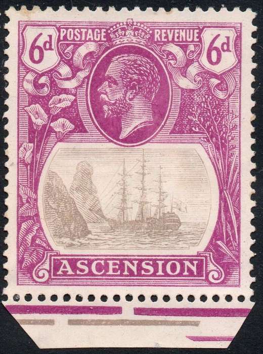 ASCENSION 1924-33 SG16 6d GREY-BLACK & BRIGHT PURPLE - MNG - CV £60+