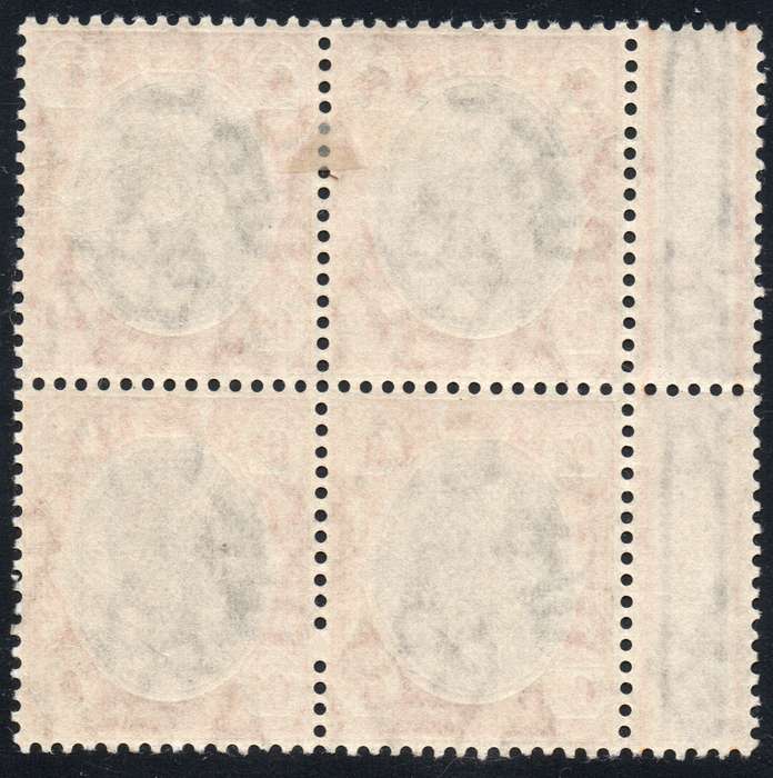 TRANSVAAL 1905 SACC272 6d BLACK & ORANGE WM MULTIPLE CROWN CA MARGINAL BO4 MM/UM CV R2500