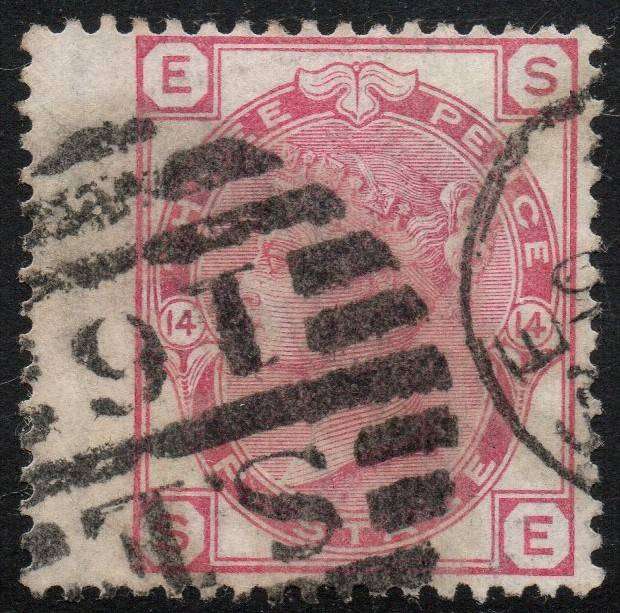 GREAT BRITAIN 1873 SG144 3d PALE ROSE(PLATE 14) - VFU CV £80(2017)