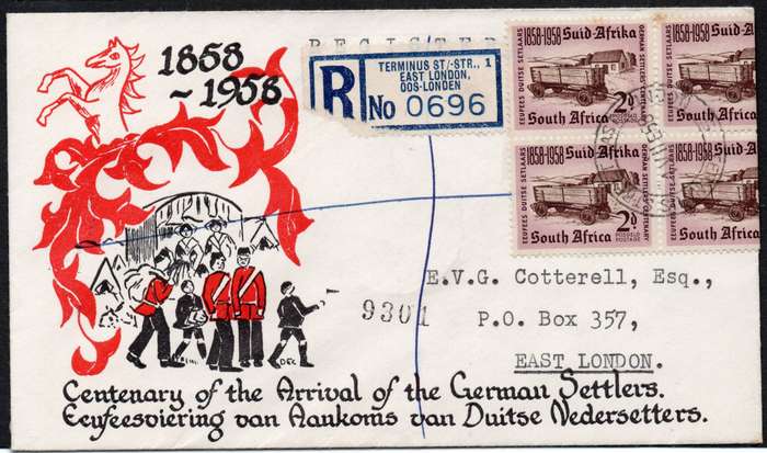 UNION OF SA - SIX EARLY UNION COVERS - SEE SCANS BELOW