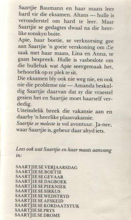 SAARTJIE SE MOLESTE - BETTIE NAUDE (2 DE UITGAWE 1984)