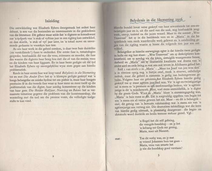 MONOGRAFIEE UIT DIE AFRIKAANSE LETTERKUNDE NOMMER 5 ELIZABETH EYBERS - P DU P GROBLER (OUD)