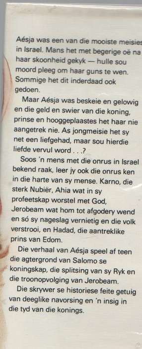 AESJA , 'N BYBELSE LIEFDESROMAN- J N ROUX (1 STE DRUK 1980)