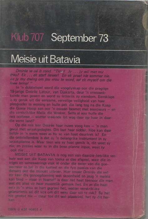 MEISIE UIT BATAVIA KLUB 707 - WILLE MARTIN (1973)