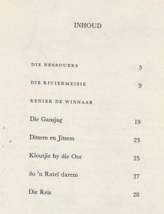 DIE RIVIERMEISIE EN ANDER AFRIKAANSE SPROKIES - PIETER W GROBBELAAR (1 STE UITGAWE 1970)
