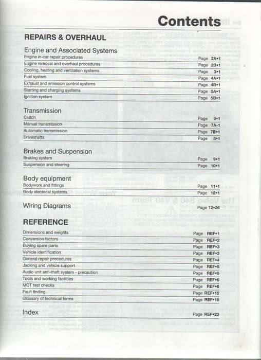 VOLVO S40 &V40 1996 TO 1999(N TO V REGISTRATION ) PETROL. HAYNES SERVICE AND REPAIR MANUAL (1999)