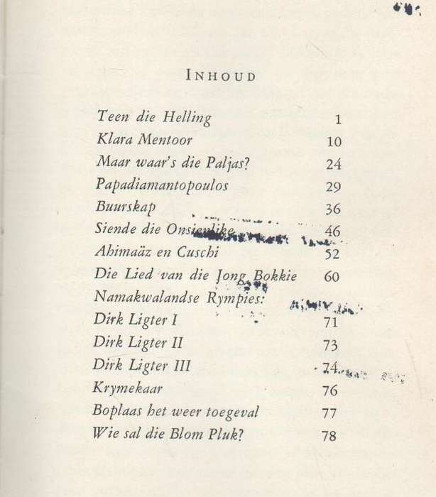 TEEN DIE HELLING - BOERNEEF (2 DE DRUK 1958)