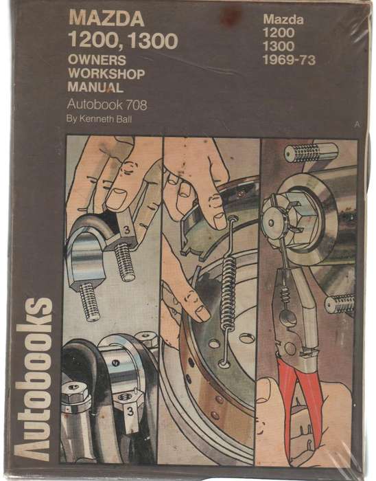 MAZDA 1200, 1300 OWNERS WORKSHOP MANUAL , AUTOBOOK 708 - KENNETH BALL (1969-73)