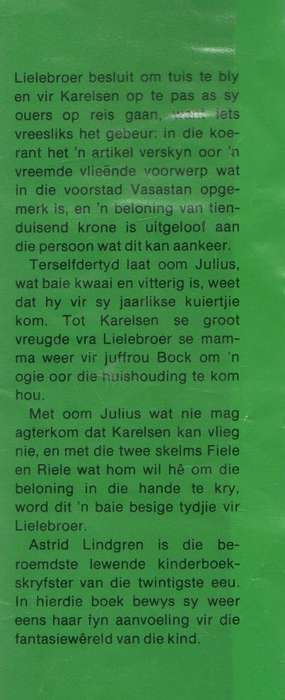 DIE WERELD SE BESTE KARELSEN - ASTRID LINDGREN  (TV REEKS AFRIKAANSE UITG 1979)