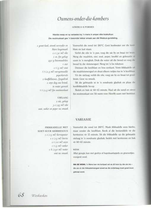 WESKUSKOS BERGRIVIER VISSERSVROUEVERENIGING - GEREDIGEER DEUR INA PAARMAN (2003)