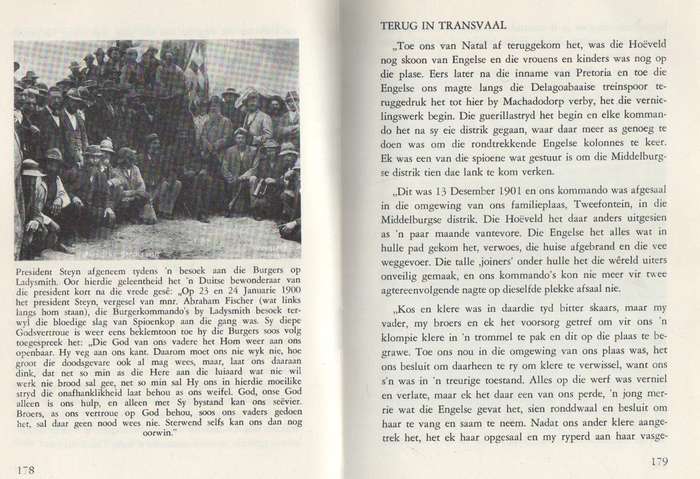OPSAAL, HERINNERINGE AAN DIE TWEEDE VRYHEIDSOORLOG - W H ACKERMANN (1969)