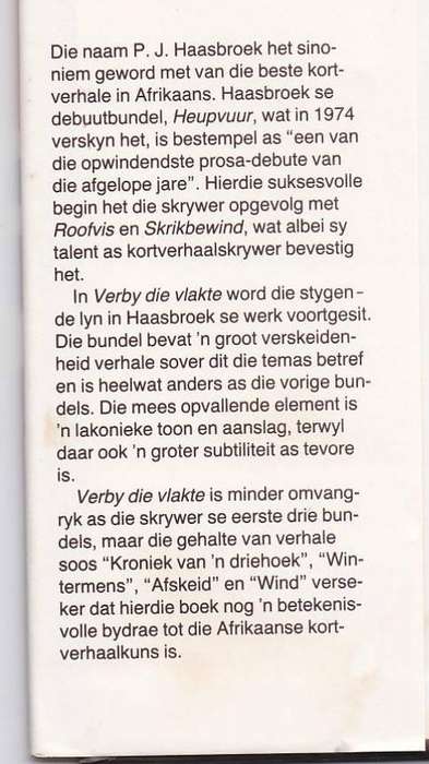 VERBY DIE VLAKTE - P J HAASBROEK (1 STE UITGAWE 1982)