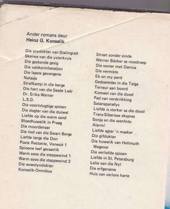 DAAR WAS 10 - KONSALIK (2 DE DRUK 1982)