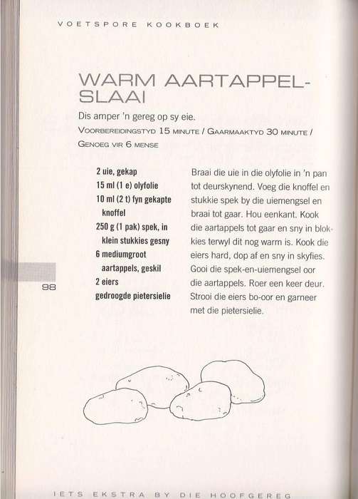 VOETSPORE KOOKBOEK - JOHAN BADENHORST (1 STE UITGAWE 2007)