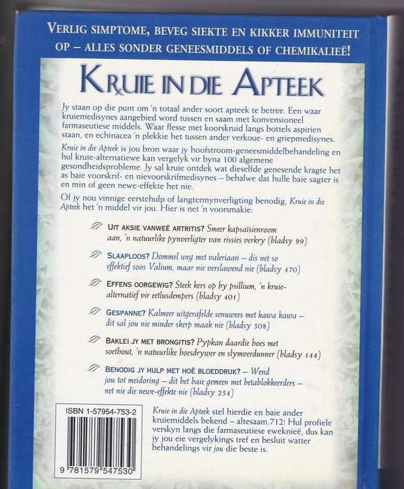 KRUIE IN DIE APTEEK - LINDA B WHITE EN STEVEN FOSTER (2000)