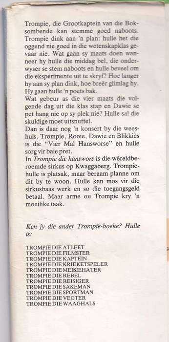TROMPIE DIE HANSWORS - TOPSY SMITH (2 DE UITGAWE 1984)