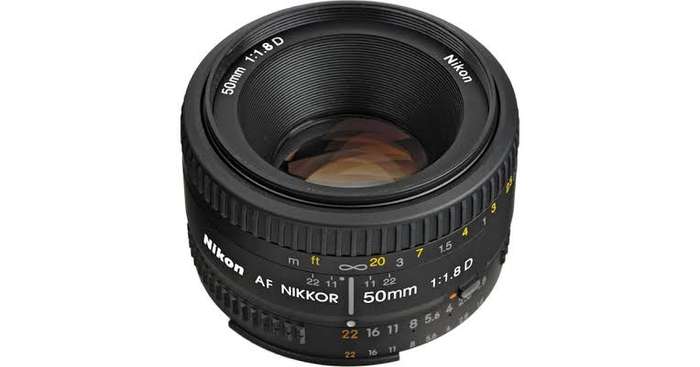 Nikon 50mm 1:1.8D AF Nikkor Prime lens.