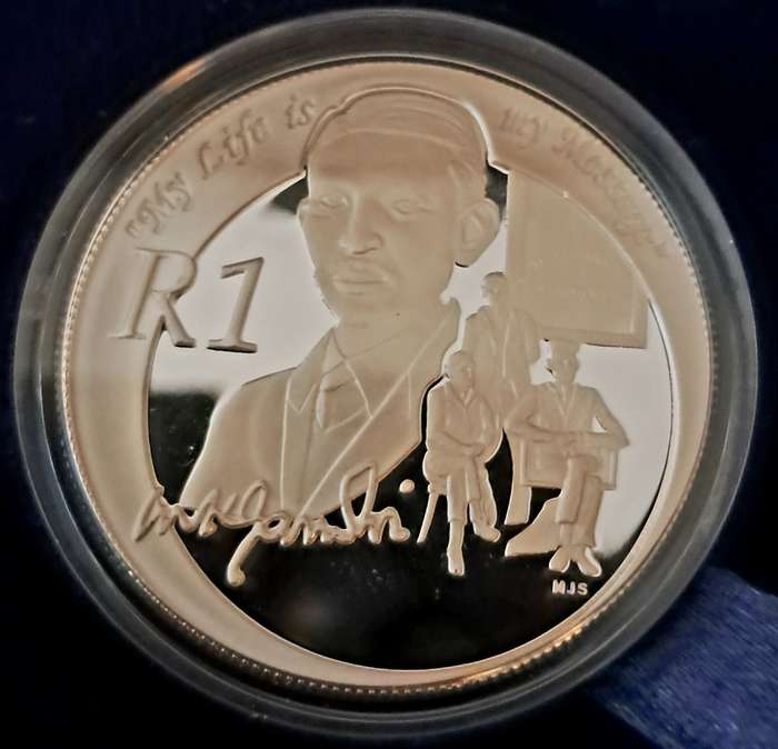 Silver 2008 Gandhi R1 coin
