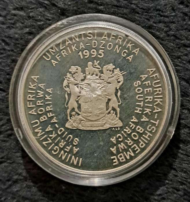 1995 Rugby World Cup 1oz Silver 2 Rand Coin