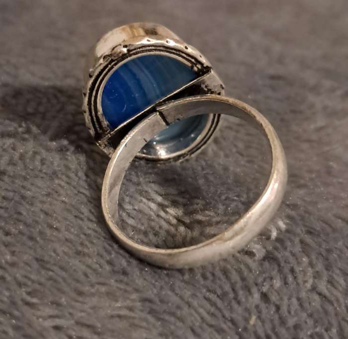 Onyx Ring Silver Plated