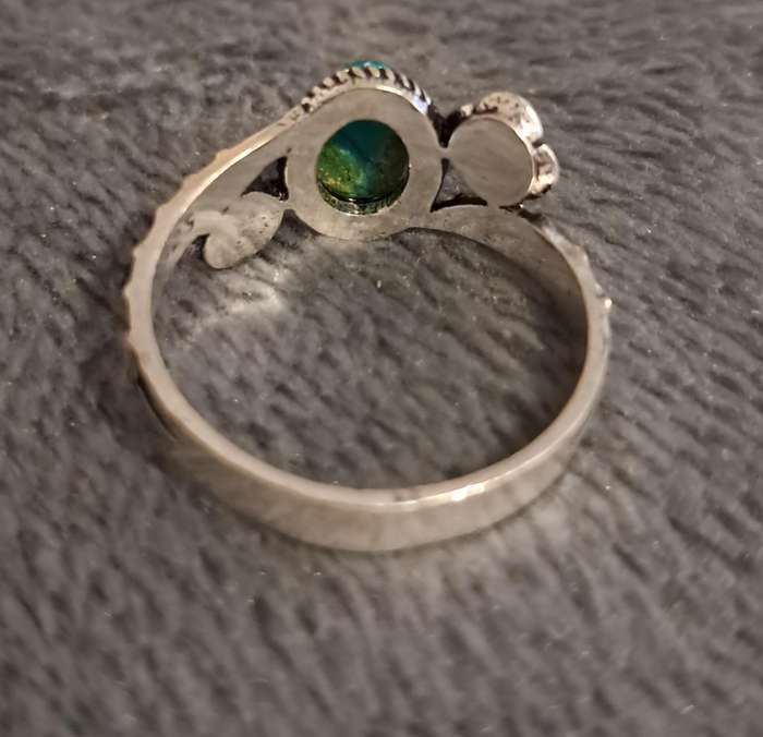 Silver Plated Stone Ring