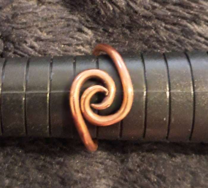 Handmade Copper Ring Spiral Size 9