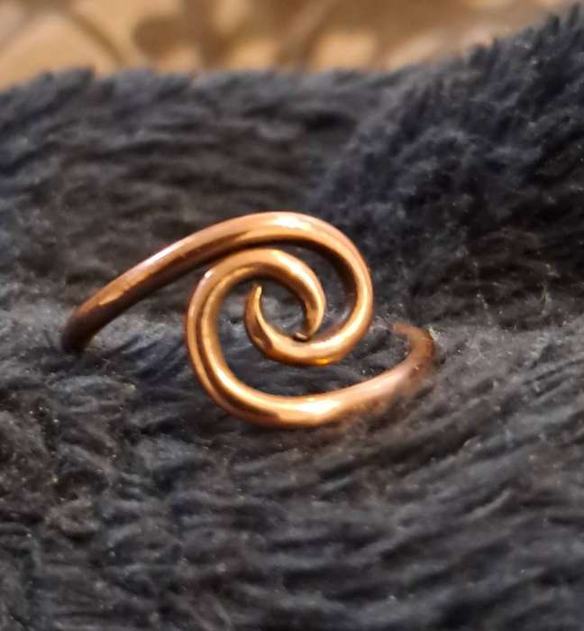 Handmade Copper Ring Spiral Size 9