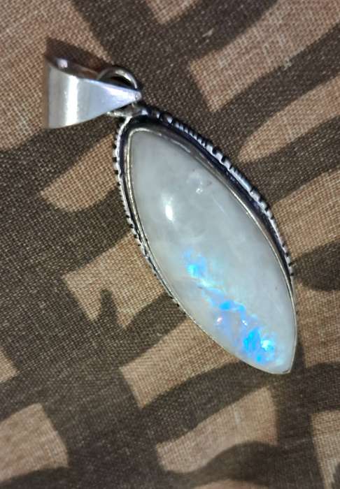 Silver Plated Moonstone Pendant
