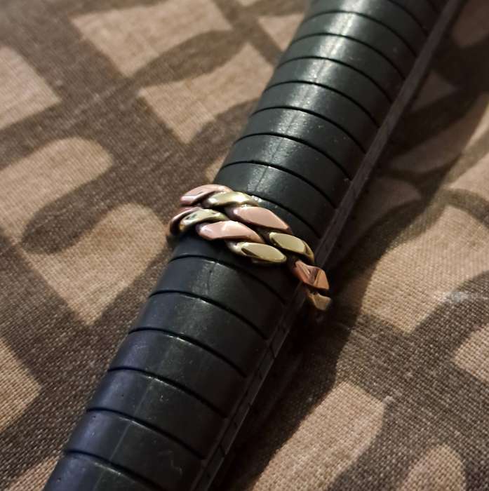 Adjustable Copper and Brass Handmade Ring