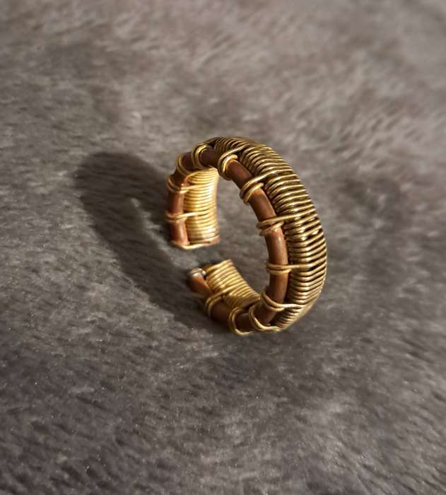 Handmade Adjustable Copper and Brass Ring