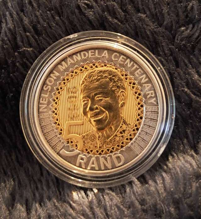 Proof 2018 Nelson Mandela Centenary 5 Rand Coin