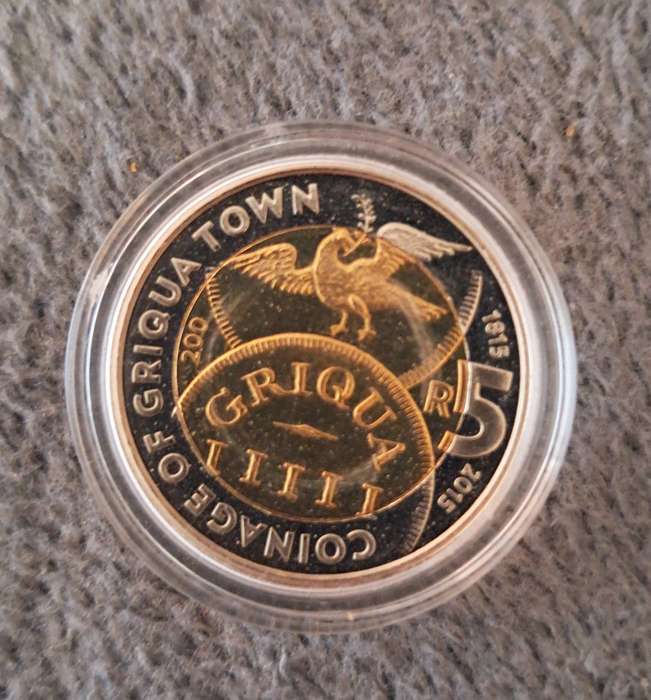 2015 Proof R5 Griqua coin in box and Magnifier included