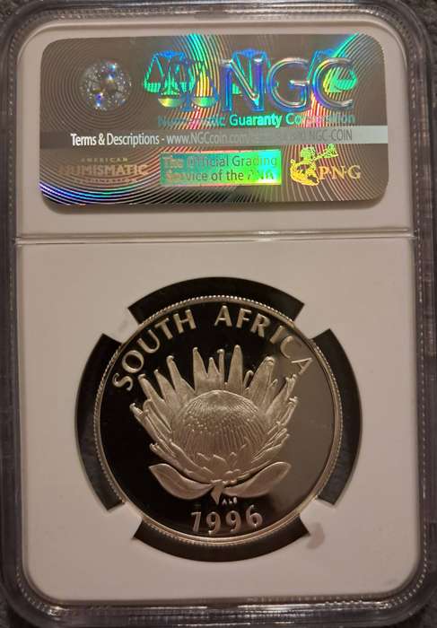 1996 PF69 Ultra Cameo Silver Constitution 1 Rand