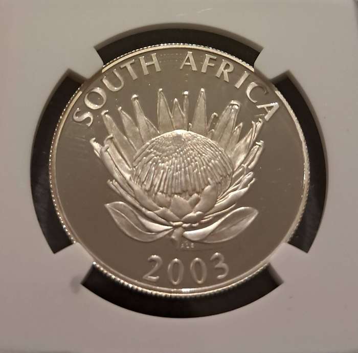 High Grade 2003 PF68 Cricket Silver 1 Rand