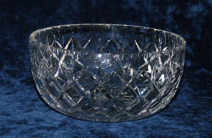 Vintage cut crystal dessert serving bowl