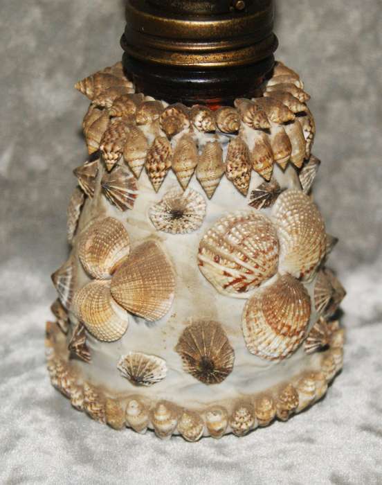 Vintage oil lamp with amber glass flue