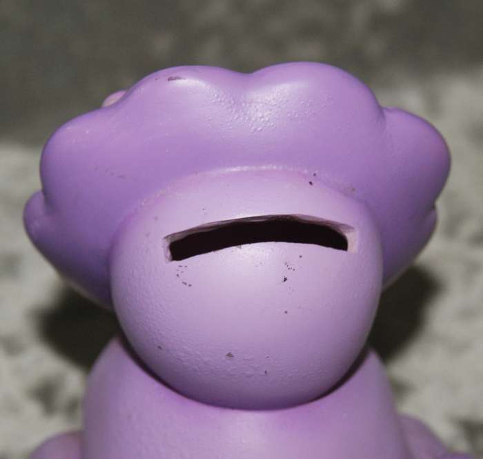 Purple lion money box