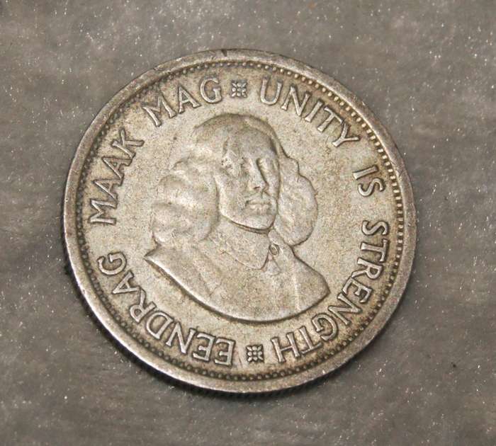 1962 South Africa 10c VF coin