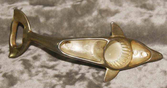Silver plated dolphin bottle opener
