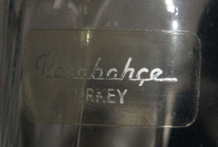 Pasabahce fluted glass vase