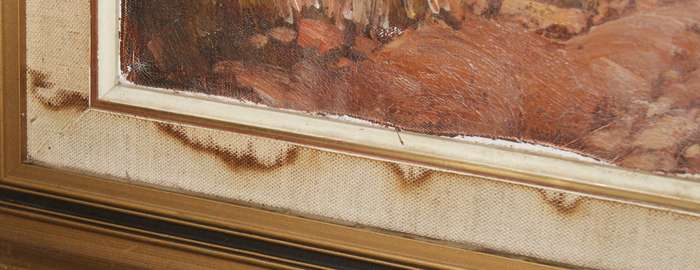 Oil on canvas landscape by Gerrit Roon signed